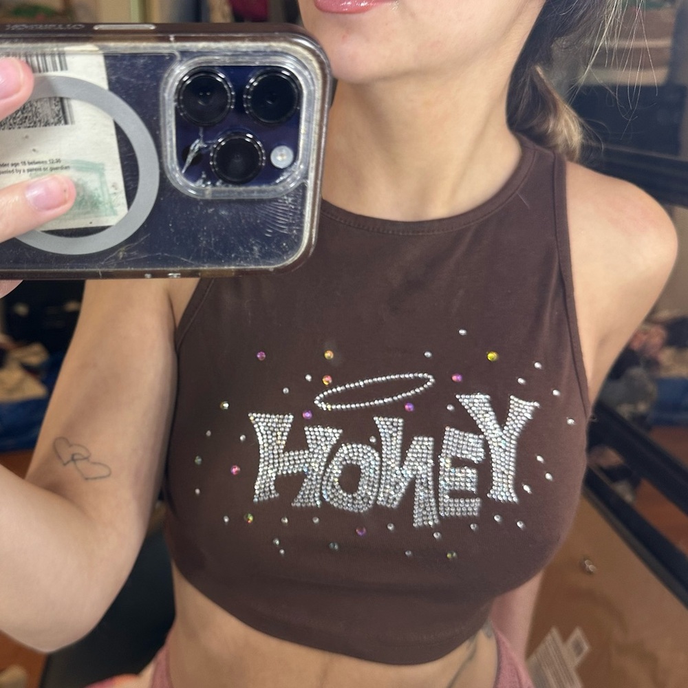 honey cropped top